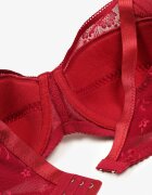  Sutien Bordeaux din Dantelă Full Cup cu Bretele Reglabile Dimela