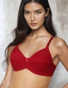 Sutien Bordo cu Model Ajurat cu Bretele Reglabile și Capse Dimirria