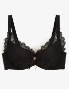  Sutien Dantelă Negru cu Bretele Reglabile Tinalle
