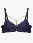  Sutien Granat Push Up Decorat cu lanț și cristale Brinanna