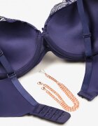  Sutien Granat Push Up Decorat cu lanț și cristale Brinanna