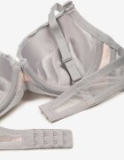  Sutien Gri-Roz Push Up cu Dantelă și Ornament Metalic Norirae