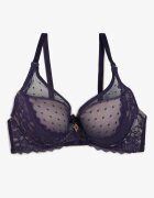  Sutien întărit Full Cup Bleumarin cu Dantelă Subtilă Serumka