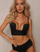  Sutien Negru Cupa C Tip push-up cu bretele reglabile Mivonara