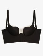  Sutien Negru Cupa C Tip push-up cu bretele reglabile Mivonara