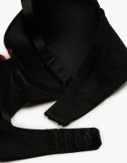 Sutien Negru-Roșu Decorat cu Dantelă Full Cup Pasecia