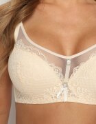  Sutien Push-Up Bej cu Dantelă Decorat cu Aplicație Metalică Arissta