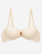  Sutien Push Up Bej cu Dantelă și Decorațiune Metalică Norirae