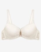  Sutien push-up Bej deschis cu Dantelă și Ornament Metalic Norirae