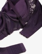  Sutien Push-Up violet decorat cu dantelă și inscripții cu paiete Elisei