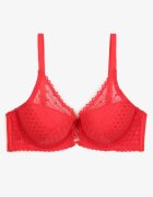  Sutien Roșu din Dantelă cu Efect Push-Up Garnena