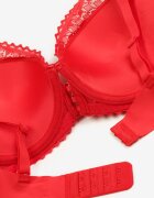  Sutien Roșu din Dantelă cu Efect Push-Up Garnena