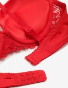  Sutien Roșu Din dantelă Push-up Bliffa