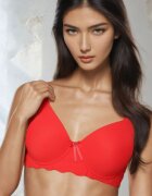  Sutien Roșu Full Cup cu bretele reglabile cu întăritură Karetta