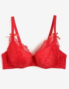  Sutien Roșu Întărit Din Dantelă Tip Full Cup Dimarlaa
