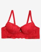  Sutien Roșu Push-Up Decorat cu Dantelă și Imprimeuri cu Paiete Elisei