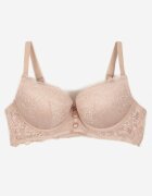  Sutien Roz deschis Push-up Decorat cu dantelă Temirenna