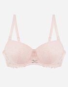 Sutien Roz Push-up Decorat cu dantelă cu bretele detașabile și reglabile