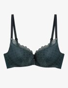  Sutien verde închis din dantelă cu efect Push-Up Dimettra
