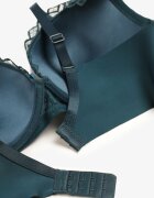  Sutien verde închis din dantelă cu efect Push-Up Dimettra