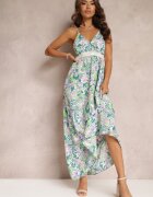 sweet&girl Rochie Evazată Verde Maxi cu bretele Blakela