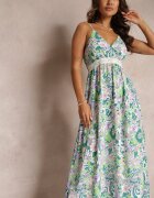 sweet&girl Rochie Evazată Verde Maxi cu bretele Blakela