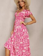 sweet&girl Rochie Maxi Rozalie Cloș cu Decolteu Petrecut cu Imprimeu Floral Leivori