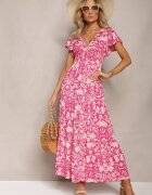 sweet&girl Rochie Maxi Rozalie Cloș cu Decolteu Petrecut cu Imprimeu Floral Leivori