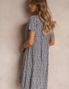 sweet&girl Rochie Mini Bleumarin cu Mâneci Scurte și Imprimeu Floral Cassatha