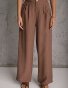 sweet&girl Set de costum din bumbac și in pantaloni wide leg și vestă Veliara Maro