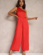 sweewe Salopetă Roșie De cocktail Pe un umăr Cu pantaloni largi Și cu elastic în talie Vimalitas