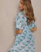 swest Acoperitoare de plajă Verde cu legătură cu model floral Mevelaura