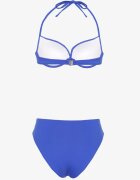 swest Bikini Albastre Chiloți și Sutien Decorate cu Legătură Saniorie