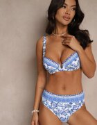swest Bikini Albastru Cu imprimeu ornamental Sutien și Chiloți Mirulea