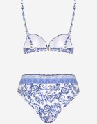 swest Bikini Albastru Cu imprimeu ornamental Sutien și Chiloți Mirulea