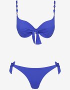swest Bikini Albastru Slip și Sutien cu Legături Sadeenne