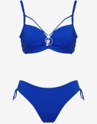 swest Bikini Chiloți Figă Albastre cu Reglare și Sutien cu Ornament Natrissa