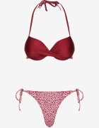 swest Bikini cu legătură bordo Sutien halter și Slip Savadine