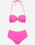 swest Bikini fucsia Chiloți și Sutien cu Inserție Decorativă Natamara