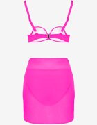swest Bikini Fucsia Chiloți Tip Slip Sutien Încrețit și Pareo Natovena