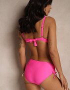 swest Bikini Fucsia slip și sutien cu aplicații metalice Kinasara