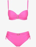 swest Bikini Fucsia slip și sutien cu aplicații metalice Kinasara