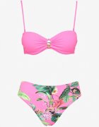 swest Bikini Fucsia Slip și Sutien cu Aplicații Metalice Natorea