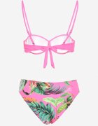 swest Bikini Fucsia Slip și Sutien cu Aplicații Metalice Natorea