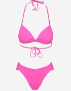 swest Bikini fucsia Sutien legat Push Up și Chiloți tip slip Mirisenia