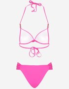 swest Bikini fucsia Sutien legat Push Up și Chiloți tip slip Mirisenia