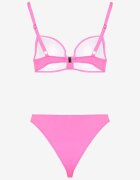 swest Bikini Fucsia Sutien și Chiloți clasici cu Aplicație cu Zirconii Nateria