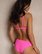 swest Bikini Fucsia Sutien și Slip cu Aplicație Triunghiulară Natizeria