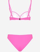 swest Bikini Fucsia Sutien și Slip cu Aplicație Triunghiulară Natizeria
