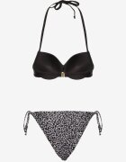 swest Bikini Negre Legate Sutien halter și Chiloți tip slip Savadine